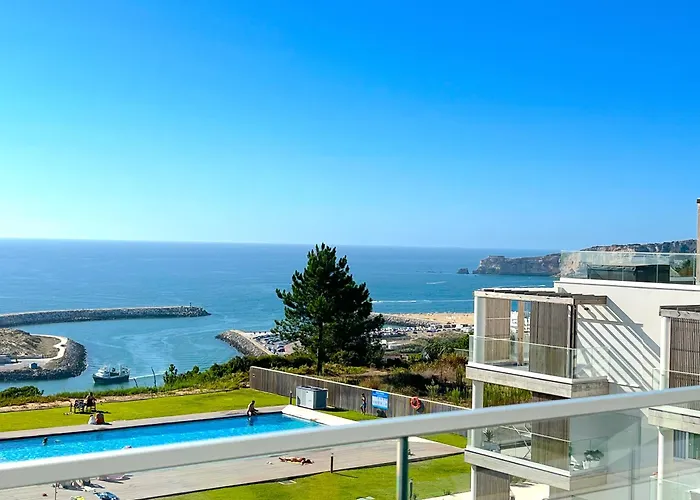 Mar A Vista - With Pool, Gym And Sea Views * ナザレ